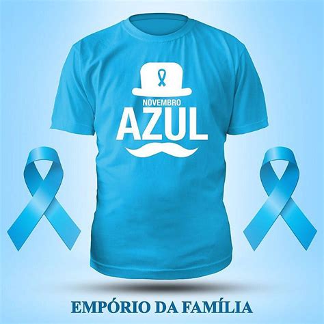 Camiseta Novembro Azul 100 Algodão Fio 30 1 Penteado Fábrica de