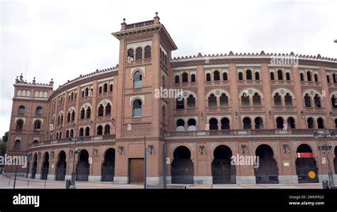 Facade Of Plaza De Toros De Las Ventas Famous Bullfighting Arena In