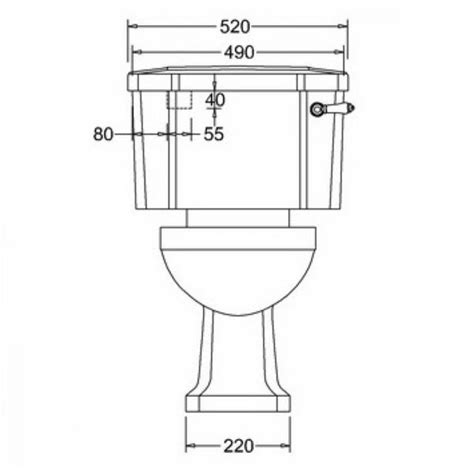 Burlington Vertical Outlet Close Coupled Toilet | The Showroom Network