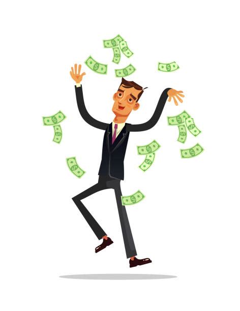 Man Throwing Money Cartoon Illustrations Royalty Free Vector Graphics