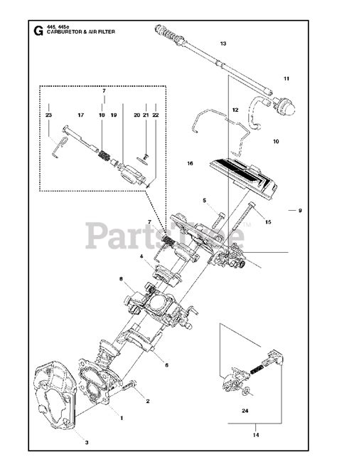 Husqvarna 445 - Husqvarna Chainsaw (2011-07) CARBURETOR AIR FILTER ...