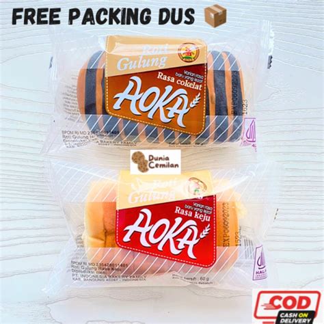 Jual TERMURAH Roti Gulung AOKA 60gr Roti Aoka Aneka Rasa Murah