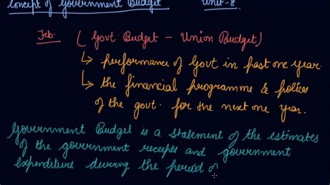 Concept Of Government Budget Class 12 Macroeconomics Government