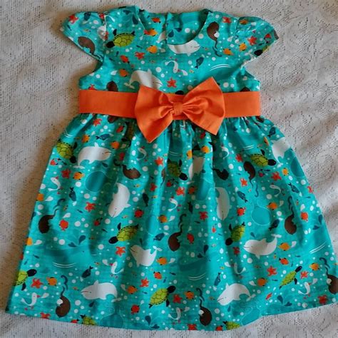 Vestido Fundo Do Mar Infantil Manga Copinho Elo7