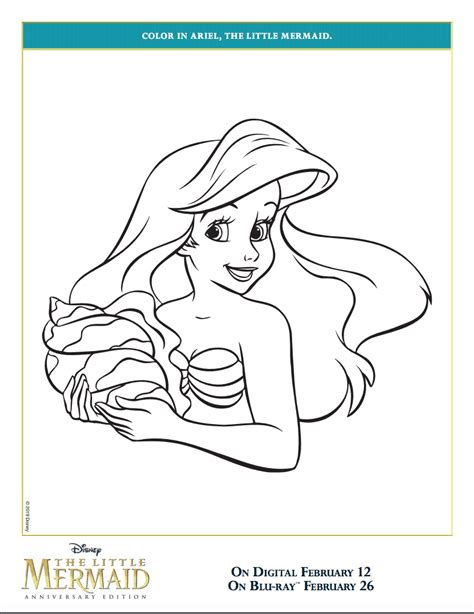 The Little Mermaid Free Activity Sheets and Coloring Pages