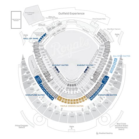 Kauffman Stadium Seating Chart Cabinets Matttroy