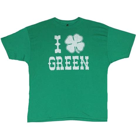 St Patricks Day St Patricks Day Mens T Shirt I Clover Green On