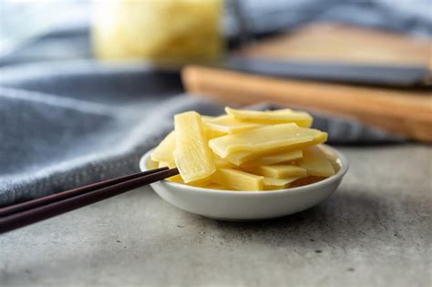 Premium Photo Sliced Canned Bamboo Shoots In Bowl