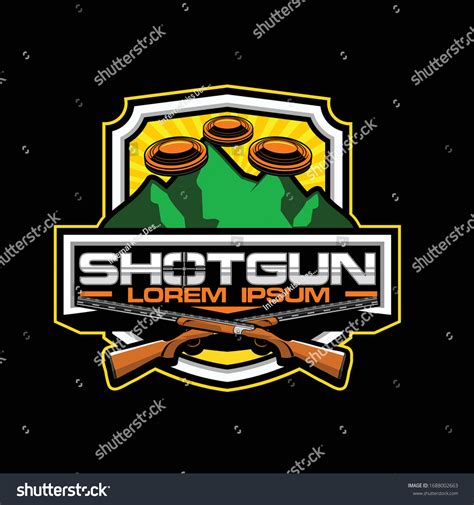 Cross Shotgun Clay Pigeon Vector Sport Stock Vector Royalty Free