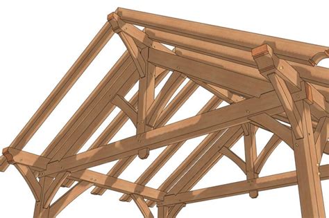 18×12 Timber Frame Pavilion Plan Timber Frame Hq