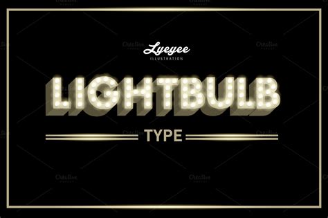 lightbulb font/typeface ~ Illustrations on Creative Market