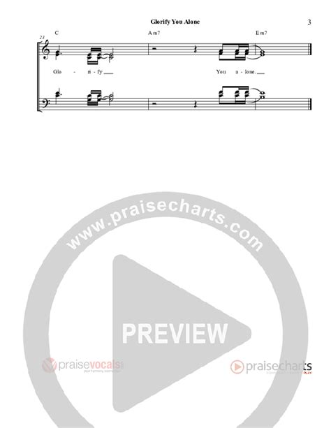 Glorify You Alone Sheet Music Pdf Praisevocals Praisecharts