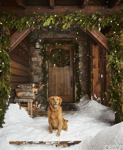 A Golden Retriever Sits At The Front Door Of This Cozy Montana Log