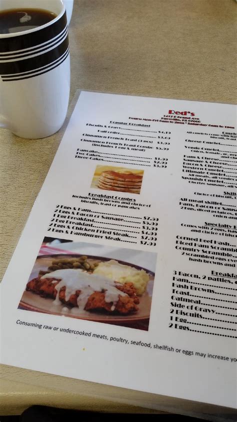 Menu At Reds Cafe Haysville