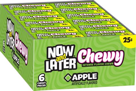 Now And Later Apple Chewy Candy Box Of 24