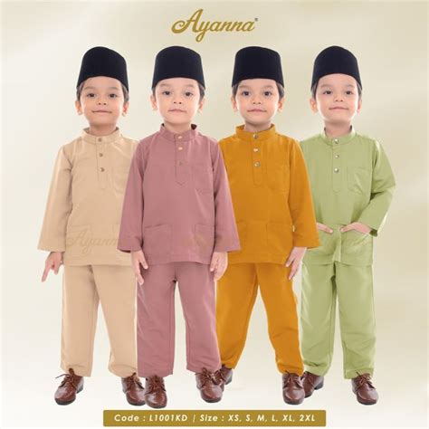 RAYA 2024 BAJU MELAYU CEKAK MUSANG KANAK KANAK BUDAK BOY LELAKI MUSLIMIN NUDE GOLD SAGE GREEN