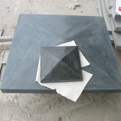 Black Granite Pyramid Wall Capping Stone For Column Caps Wall Capping