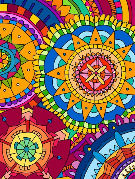 Colorful Mandala TimeLapse Tutorial Mandala Coloring Simple