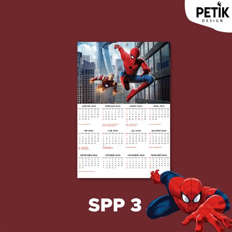 Jual Kalender Dinding Poster Spiderman Shopee Indonesia