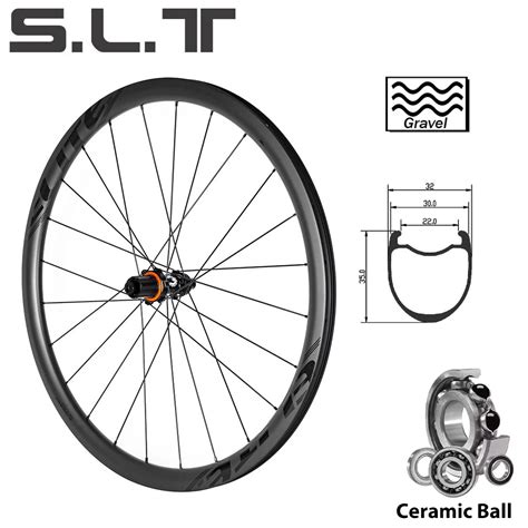 Elitewheels 700c Slt Gravel Carbon Wheelset Ceramic Bearing Disc Brake