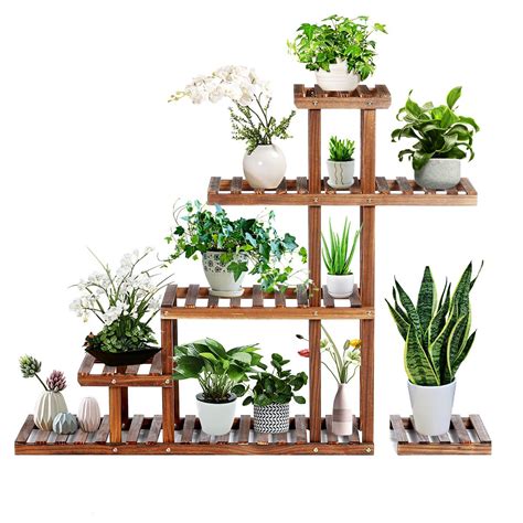 Tooca Plant Stand For Indoor Outdoor Multiple Tier Plant Display Rack Holder Shelf For For Patio