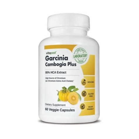 Vitapost Garcinia Cambogia Plus Supplement With 95 Hydroxycitric Acid 60 Capsules 60 Capsules