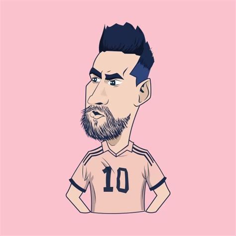 Messi Cartoon-Inter Miami - Lionel Messi - T-Shirt | TeePublic ...