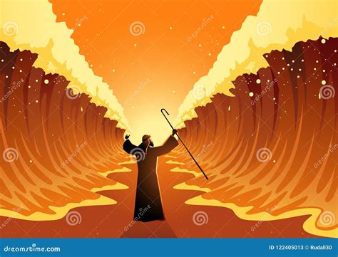 Crossing The Red Sea With Moses Royalty-Free Cartoon | CartoonDealer ...