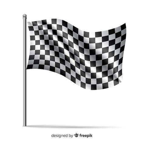 Fondo Ondeando La Bandera De Carreras A Cuadros Vector Gratis