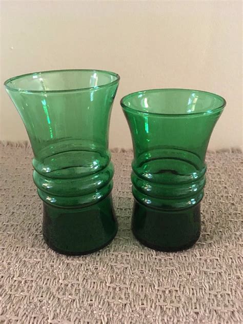 Dark Green Depression Glass Drinking Glasses Antique Price Guide