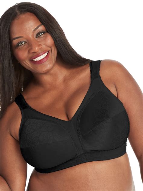 Playtex 18 Hour 4693 Ultimate Shoulder Comfort Wirefree Bra Black 46b