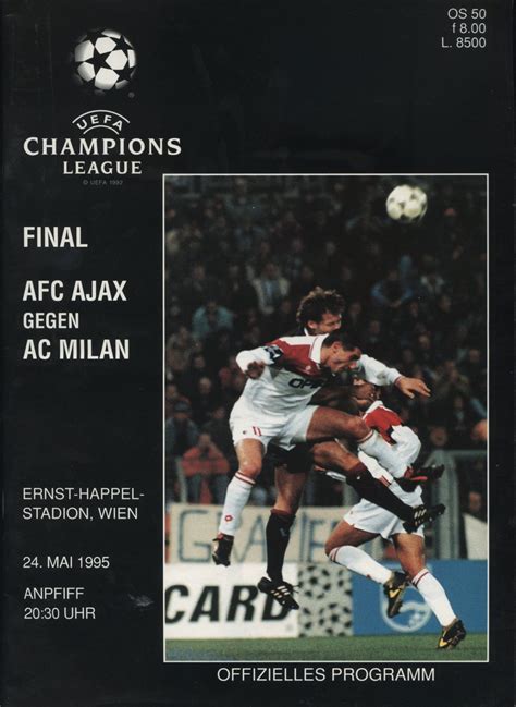 Ajax V Ac Milan Champions League Final Football Programme