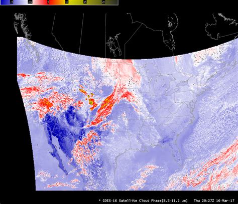 Cloud Phase Determined By Goes Brightness Temperature Differences