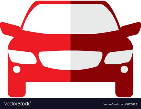 Red Car Icon Transportation Machine Design Vector Image