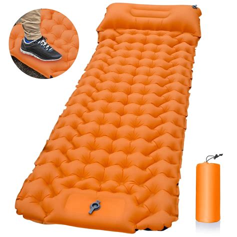 Outdoor Sleeping Pad Camping Inflatable Mattress With Pillows Travel