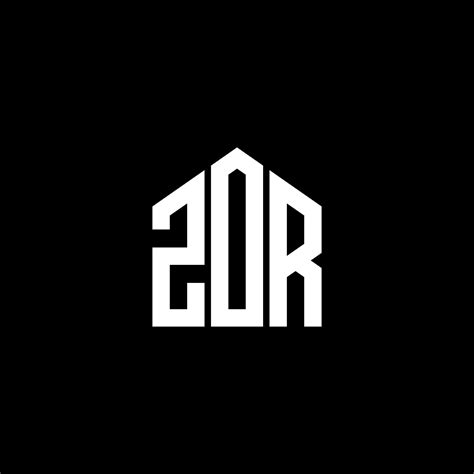 zor letter logo design  black background zor creative initials