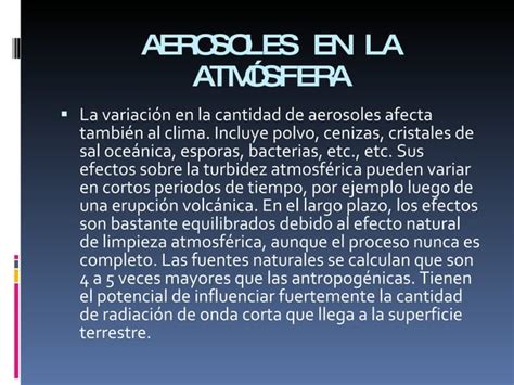 Efectos De Los Gases En La Atmosfera Ppt