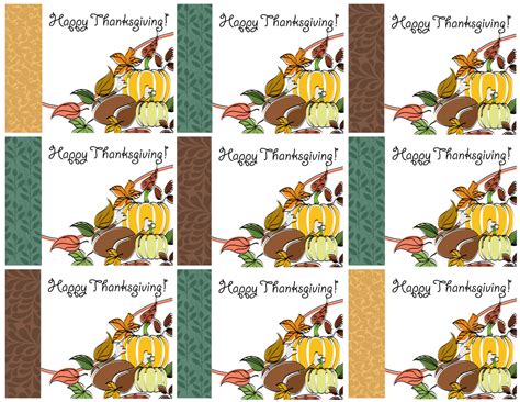 Thanksgiving Printable Cards