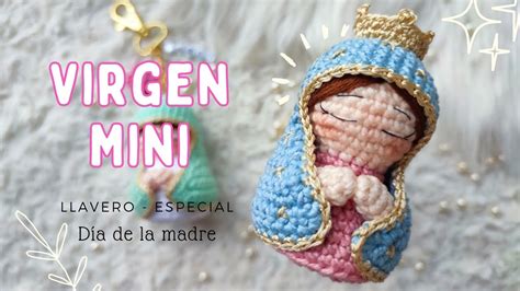 Cómo tejer VIRGEN amigurumi llavero o denario TUTORIAL paso a paso