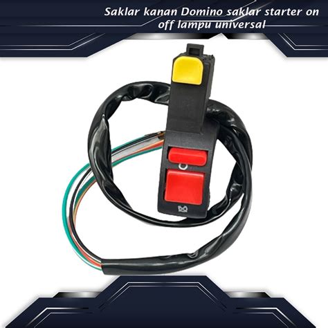 Jual Saklar Kanan Domino Saklar Starter On Off Lampu Universal MD1