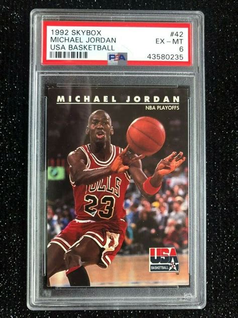 1992 Skybox USA Basketball MIchael Jordan 42 Chicago Bulls PSA 6 EX MT