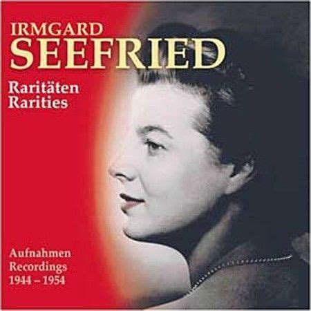 Irmgard Seefreid Rarit Ten Aufnahmen Aus Den Jahren Cd Jul