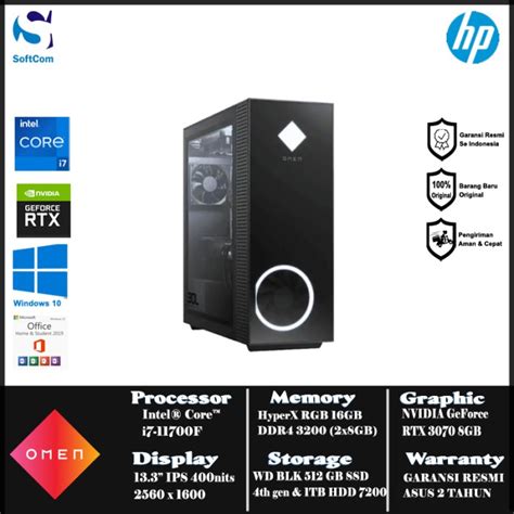 Jual Pc Omen Gt12 1008d Core I7 11700f16gb512gb1tbrtx3070w10ohs