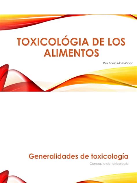 Toxicología De Los Alimentos Diapositivas Pdf Biotransformación