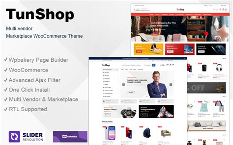 Tunshop Tema WooCommerce Para Mercado TemplateMonster