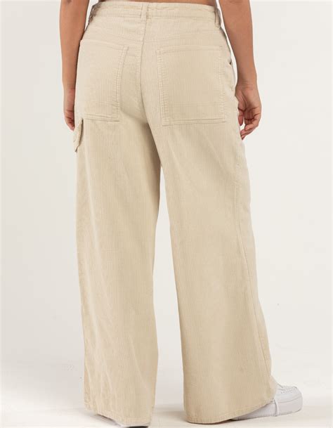 Rsq Wide Leg Womens Corduroy Carpenter Pants Ecru Tillys