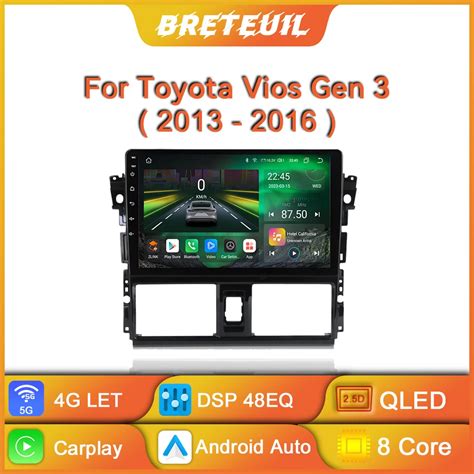 Autoradio Android Pour Toyota Vios Gen Yadditif Lecteur Vid O