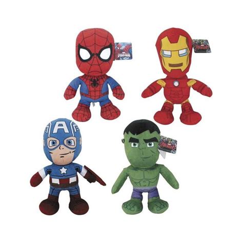 Peluche 30 Cm Marvel Hulk Iron Man Captain America Spiderman Bandai