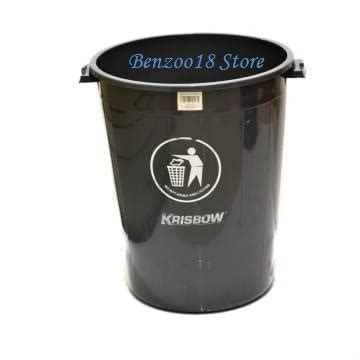 Jual Krisbow Tempat Sampah Plastik Outdoor 80L Dust Bin Push Cover