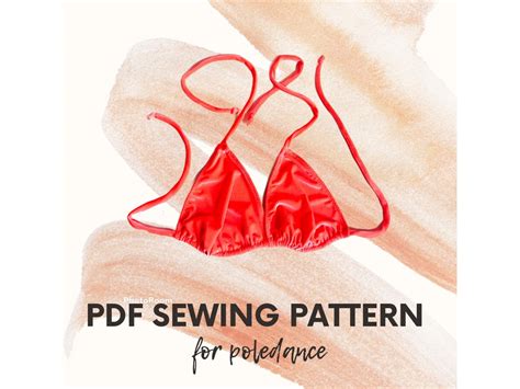 Tamaño XSS 2X Bikini Top Triangle Top Ropa de playa Trajes de baño Patrón de costura PDF
